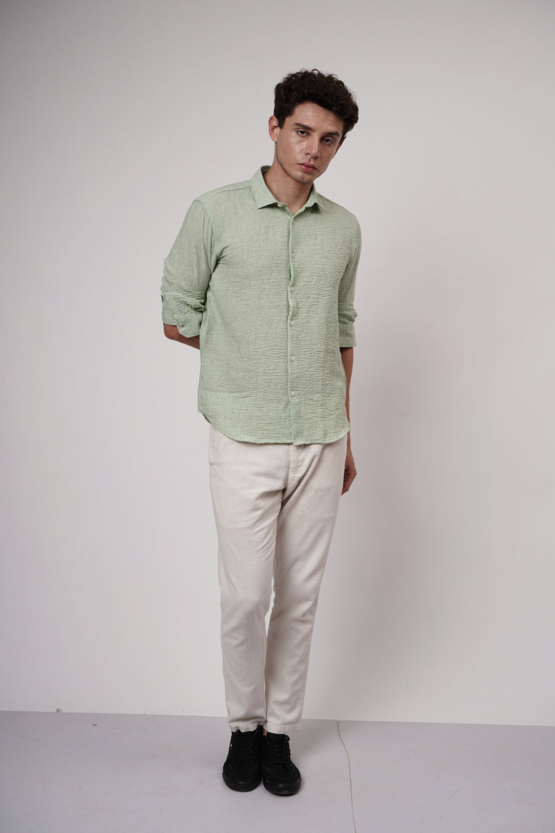 Crushed Linen Blen Shirt