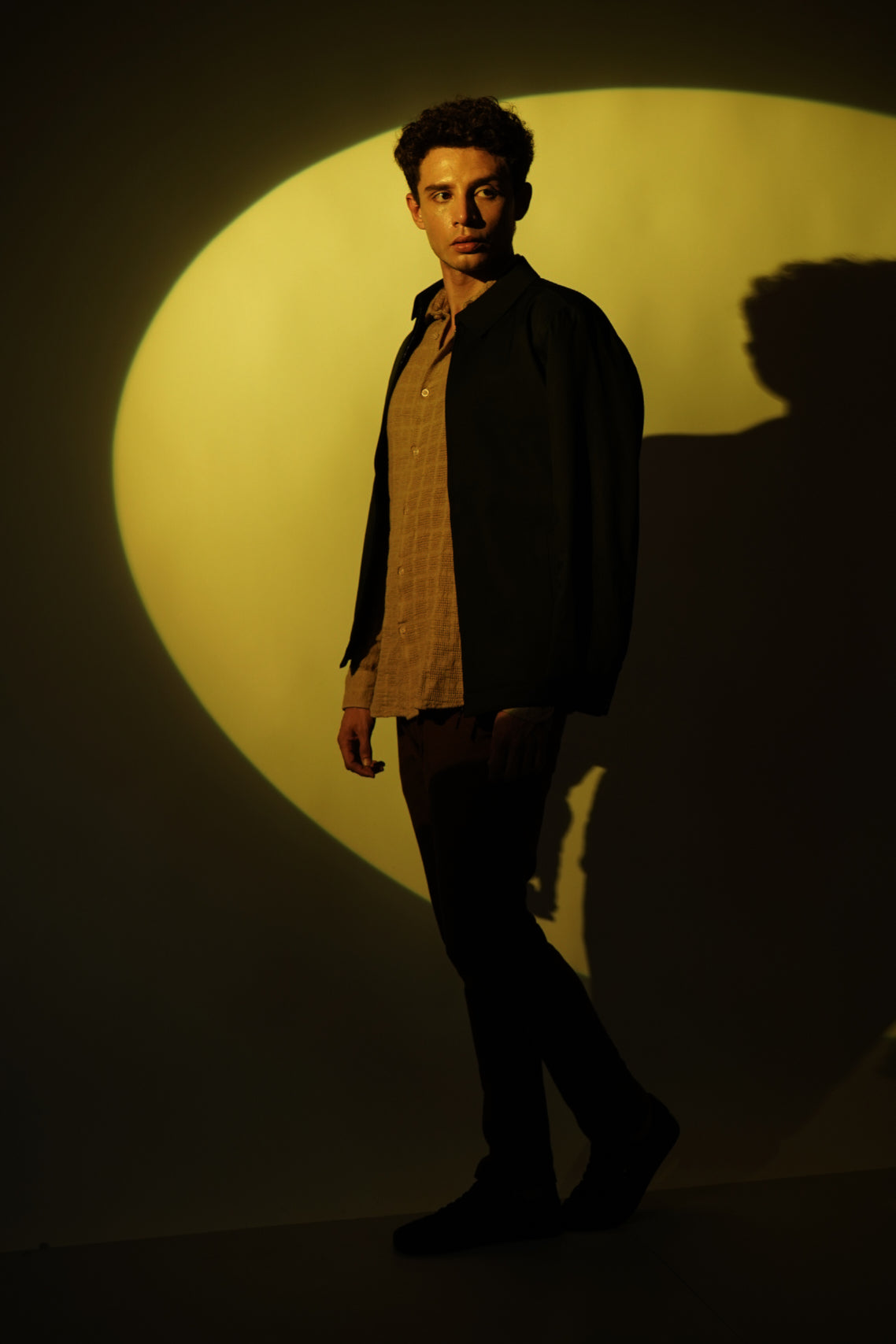 Mustard Yellow Textured Shirt