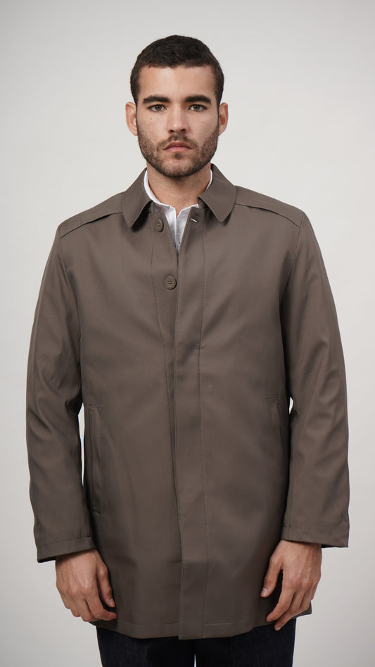 Short Long Coat - Grey