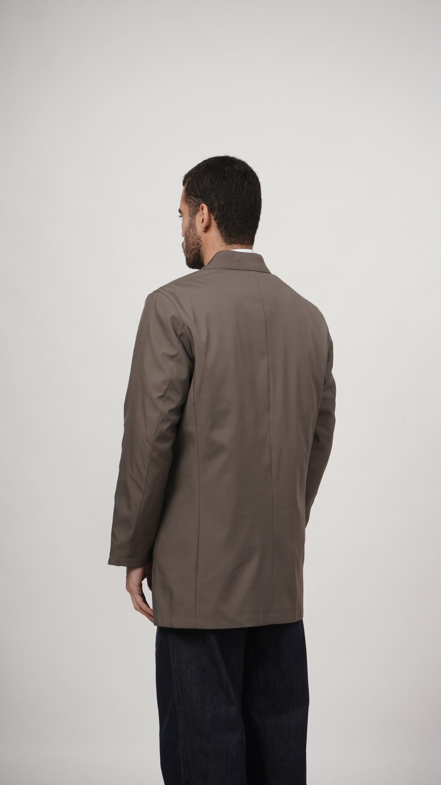 Short Long Coat - Grey