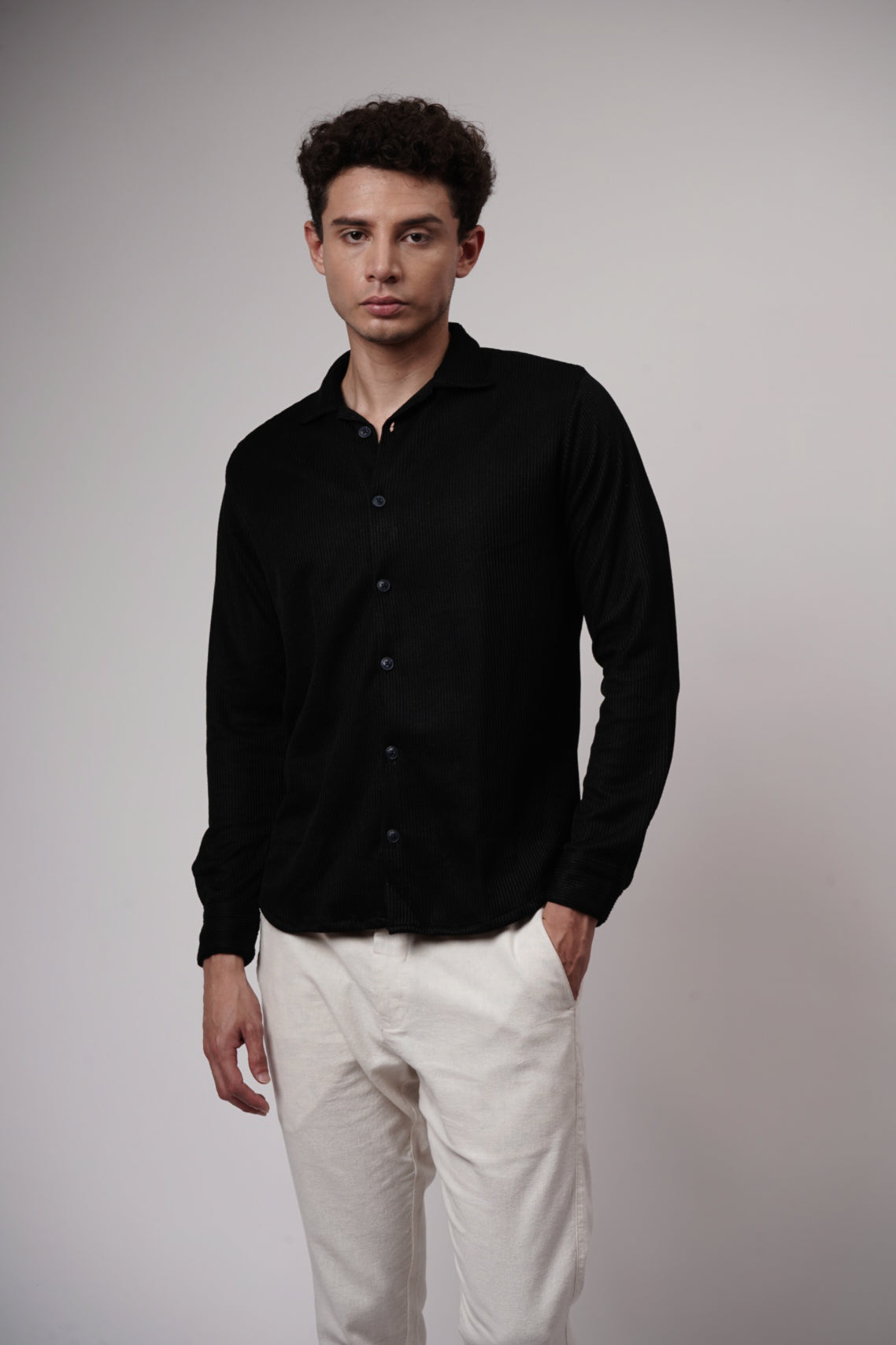 Satin Black Shirt