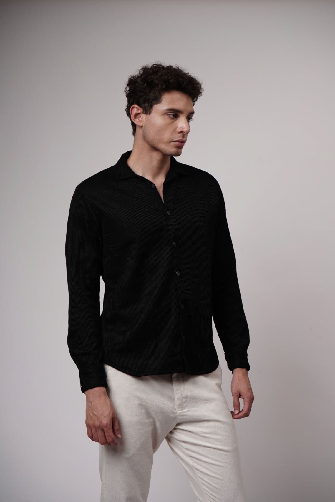 Satin Black Shirt