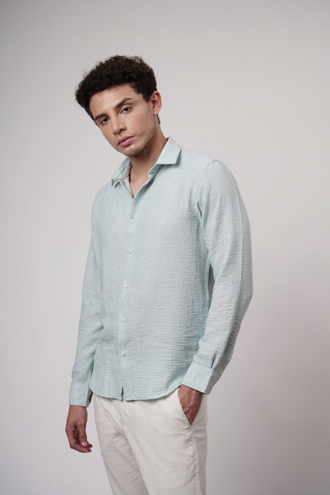 CRUSHED LINEN SHIRT