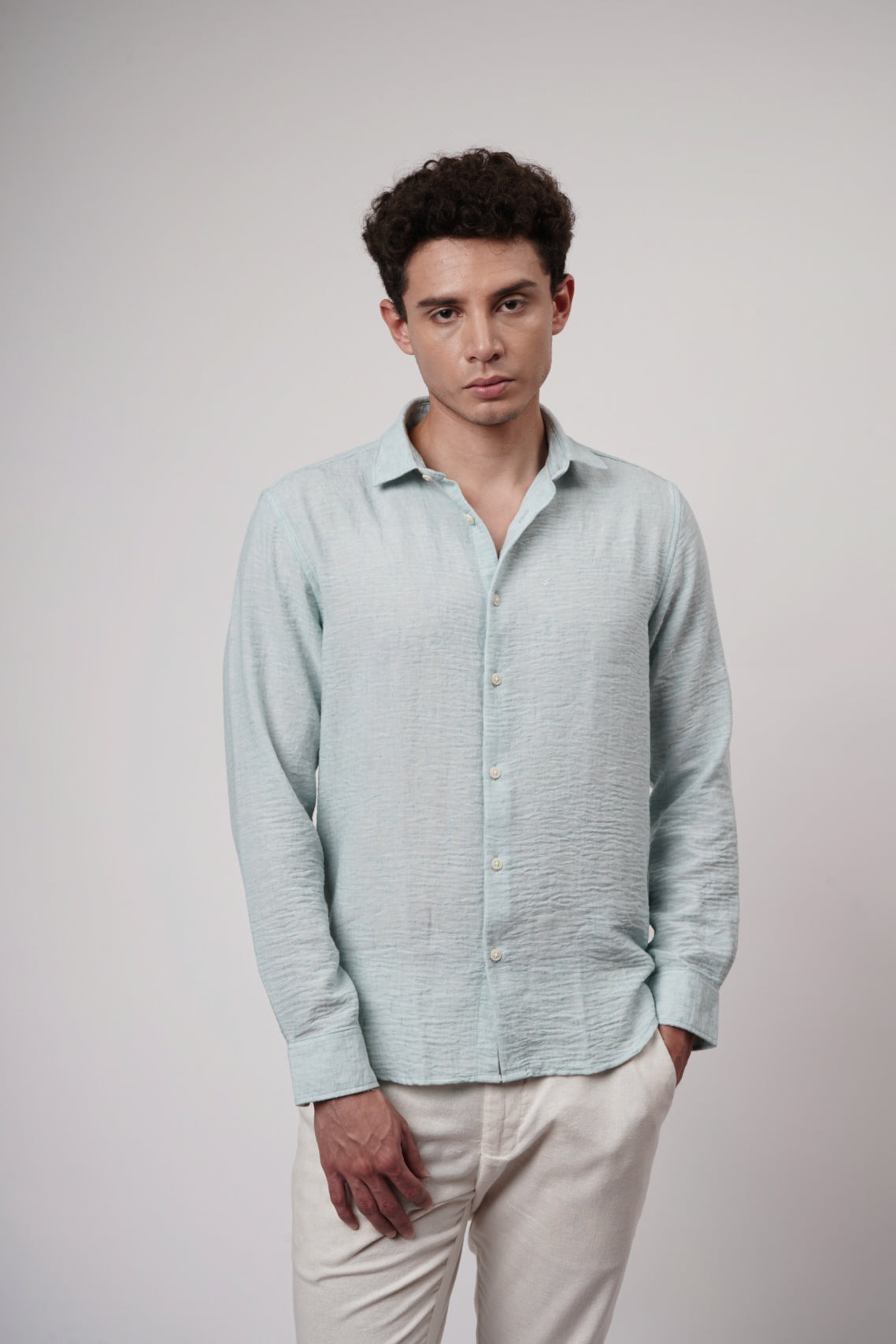 CRUSHED LINEN SHIRT