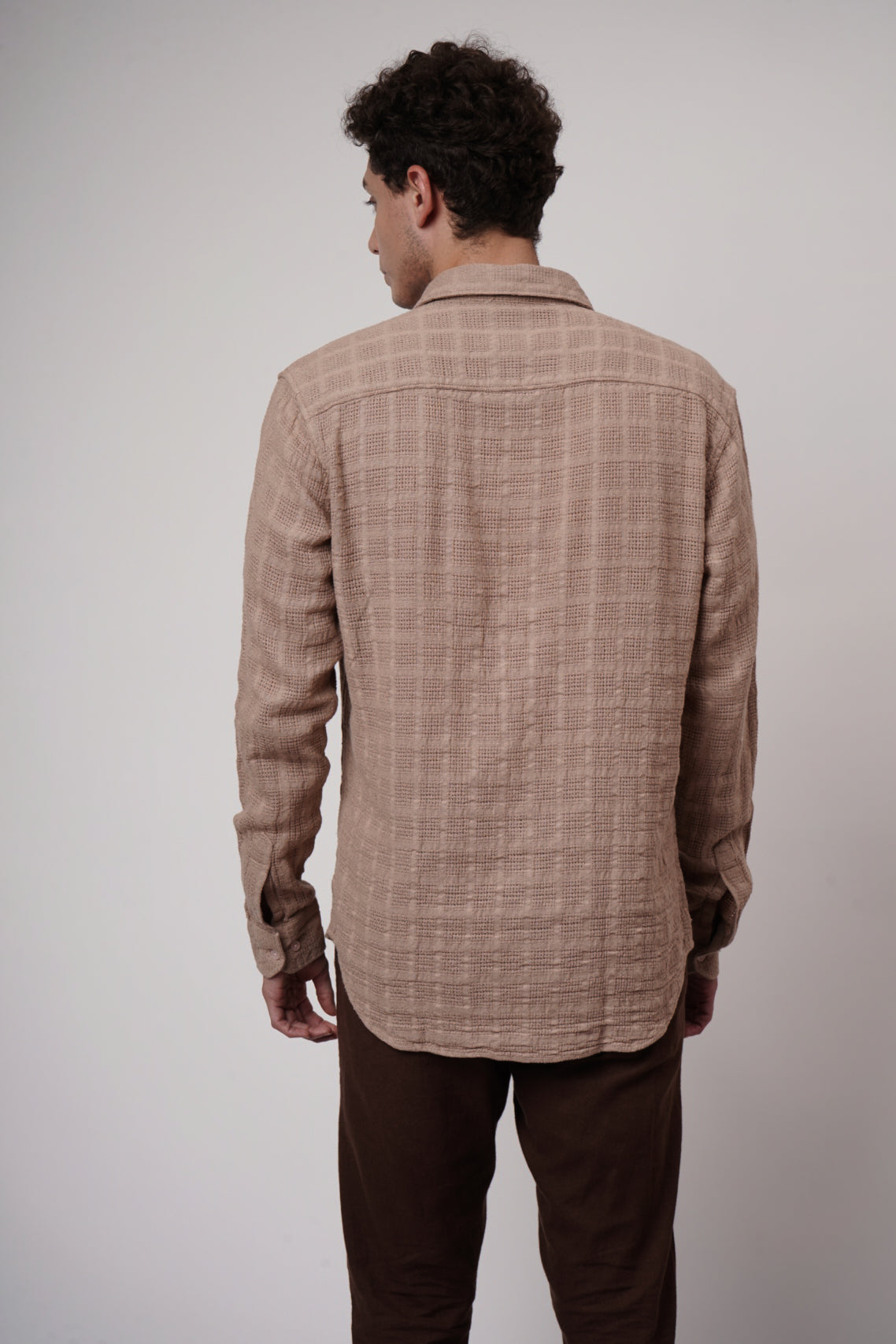 RELAXED WAFFLE KNIT SHIRT