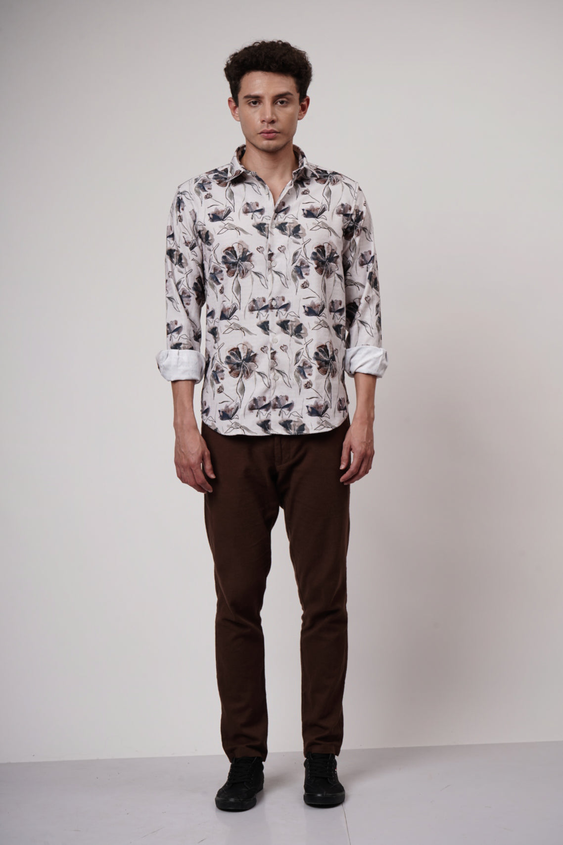 RUSTIC FLORAL SHIRT - CREAM