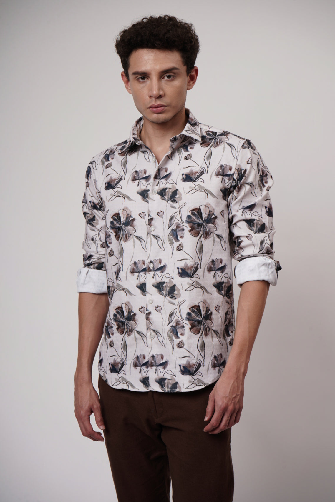 RUSTIC FLORAL SHIRT - CREAM