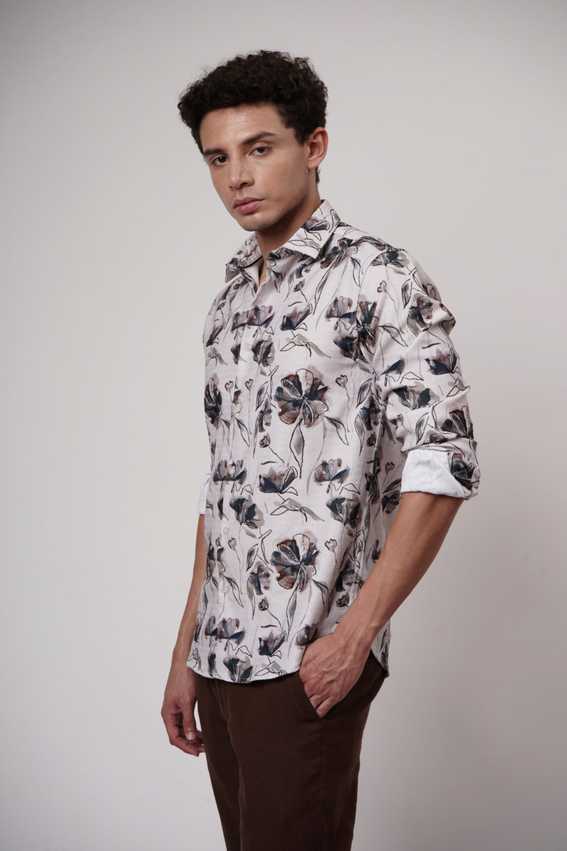 RUSTIC FLORAL SHIRT - CREAM