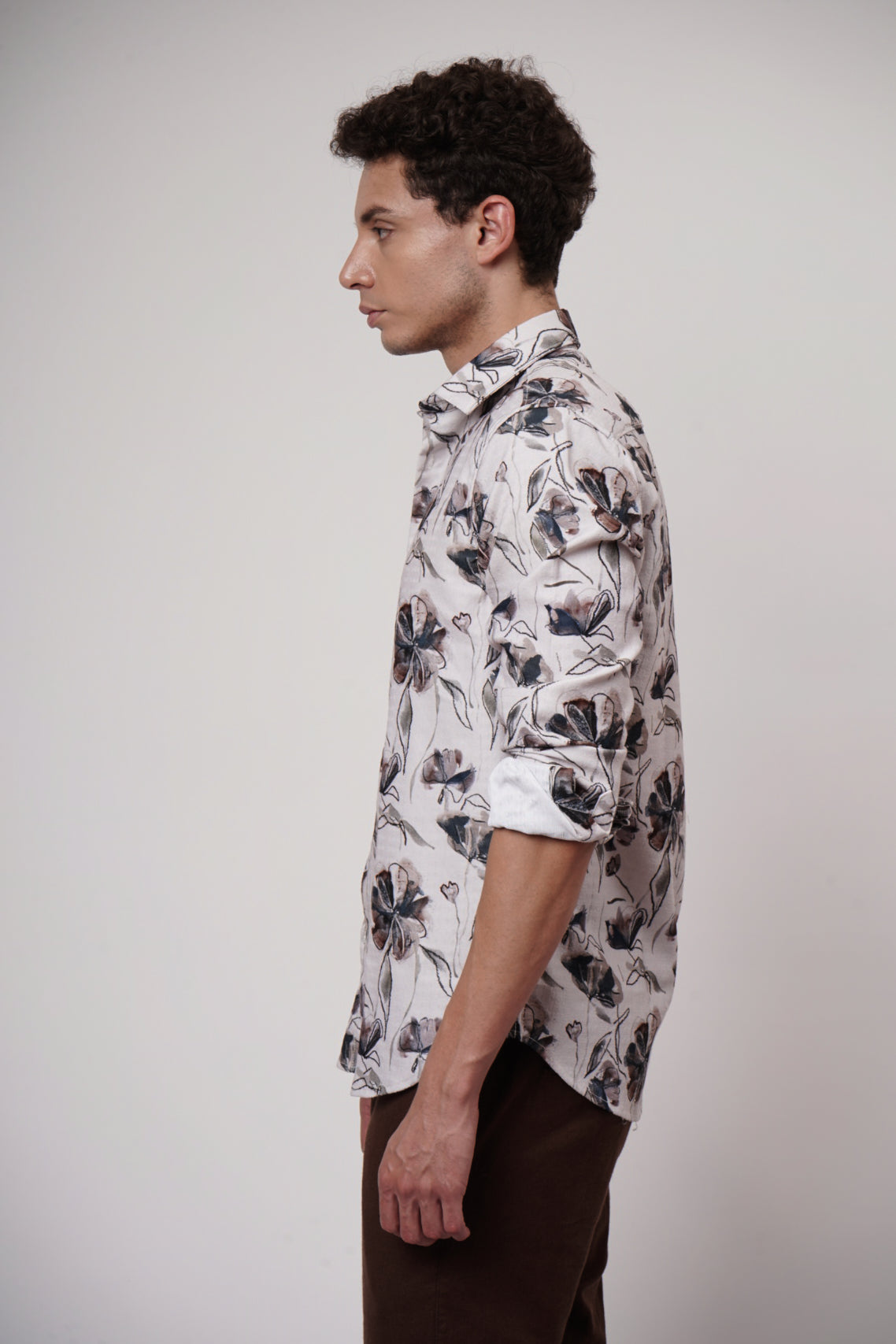 RUSTIC FLORAL SHIRT - CREAM