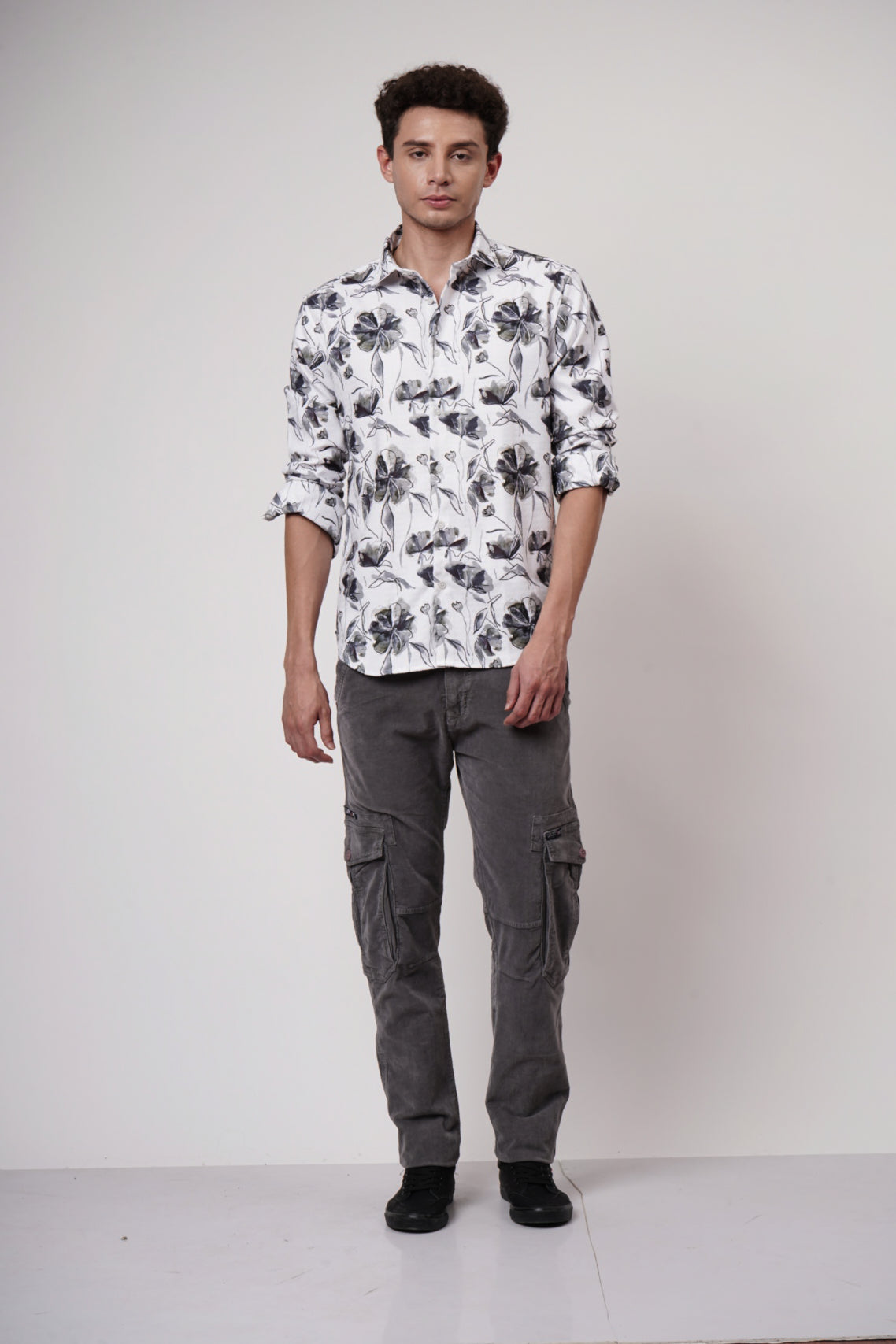 RUSTIC FLORAL SHIRT - WHITE