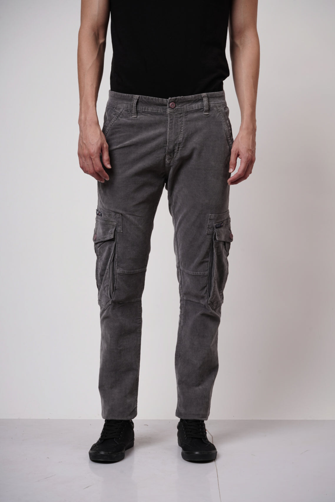CORDUROY CARGO  - GREY