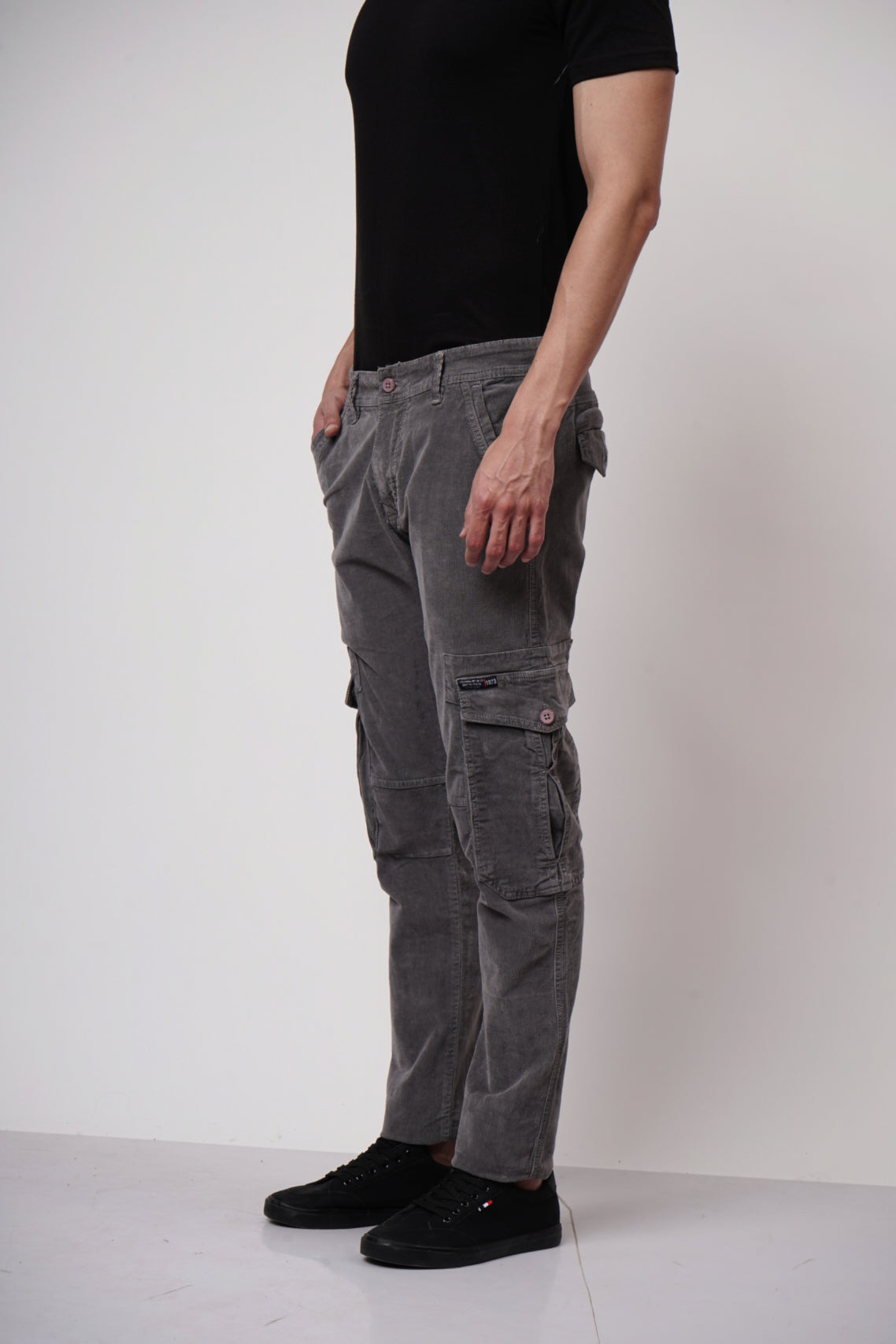 CORDUROY CARGO  - GREY