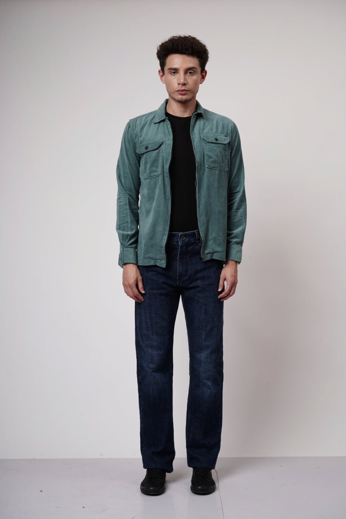 CORDUROY ZIP-UP OVERSHIRT