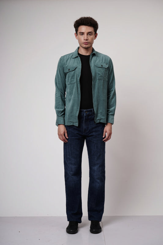 CORDUROY ZIP-UP OVERSHIRT