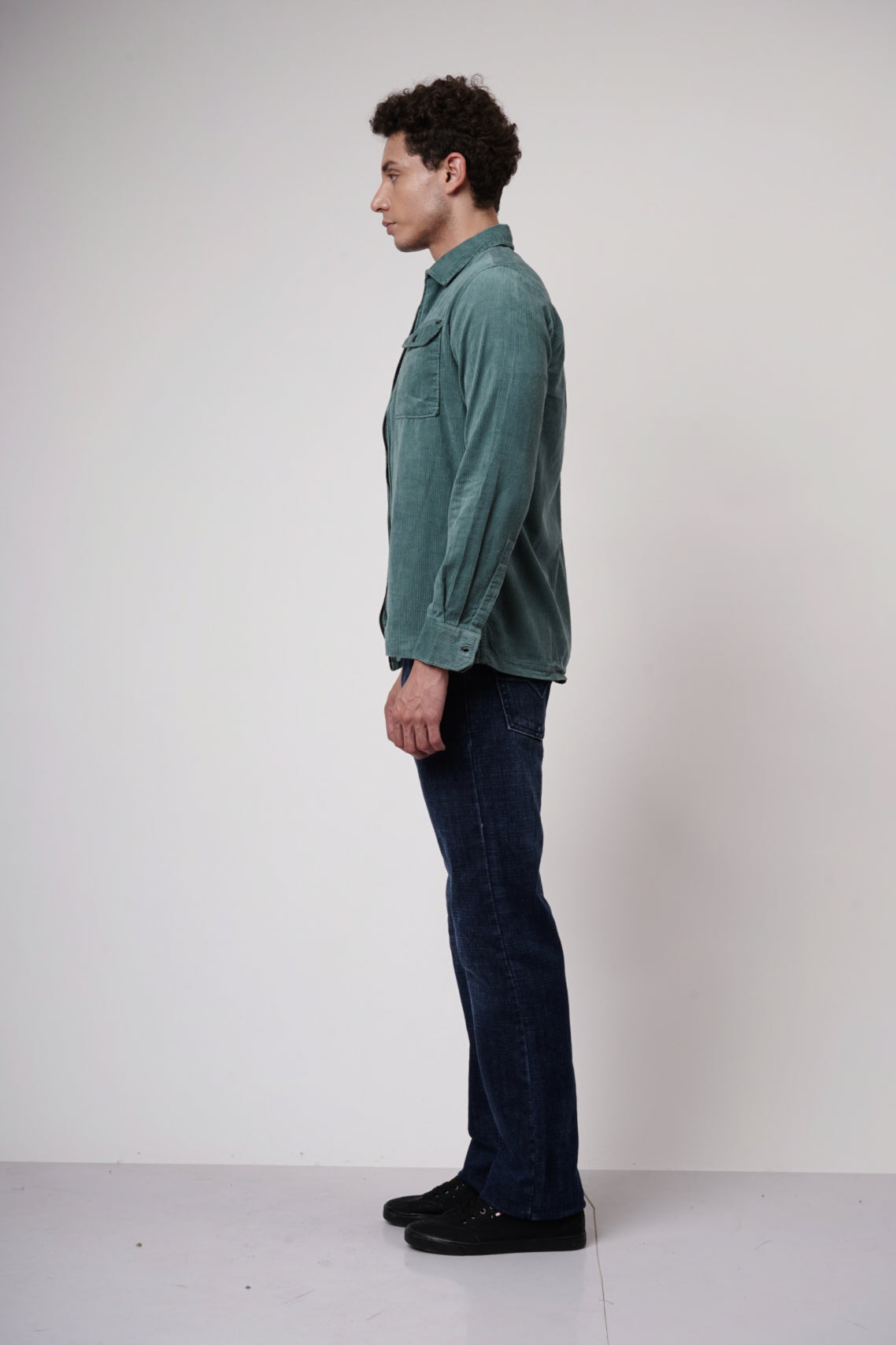 CORDUROY ZIP-UP OVERSHIRT