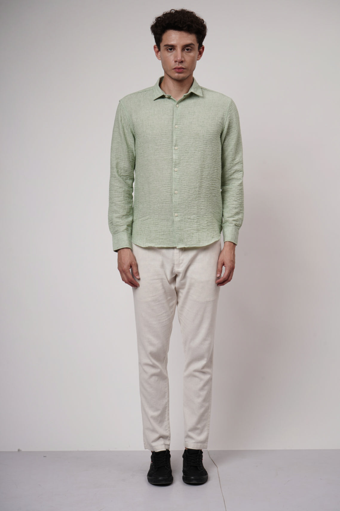 Crushed Linen Blen Shirt