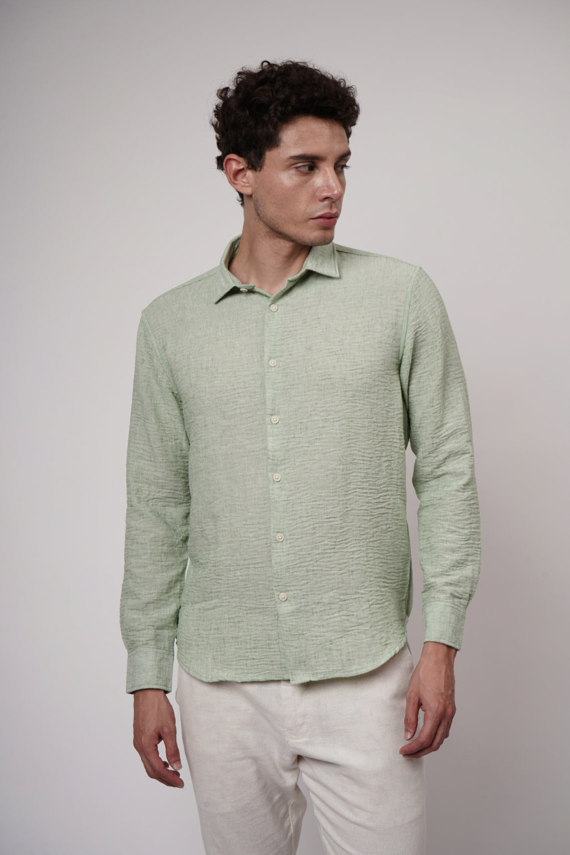 Crushed Linen Blen Shirt