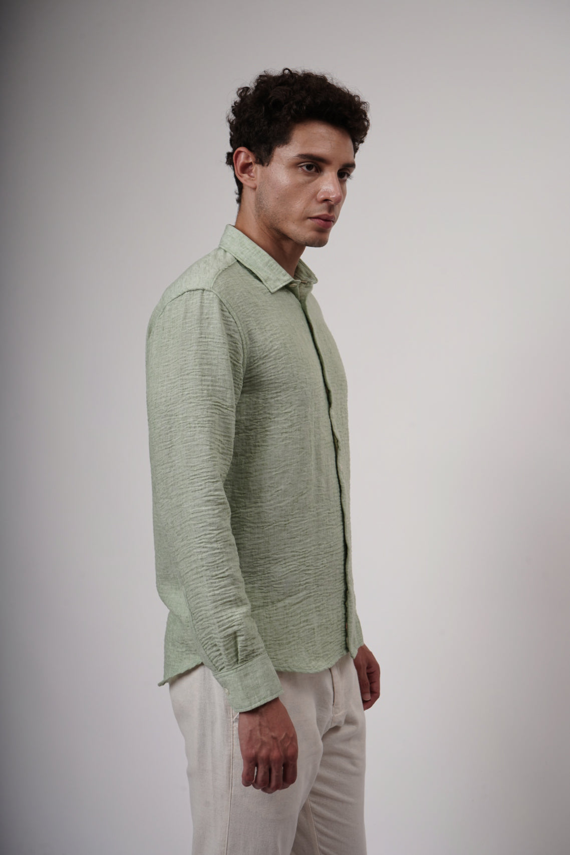 Crushed Linen Blen Shirt