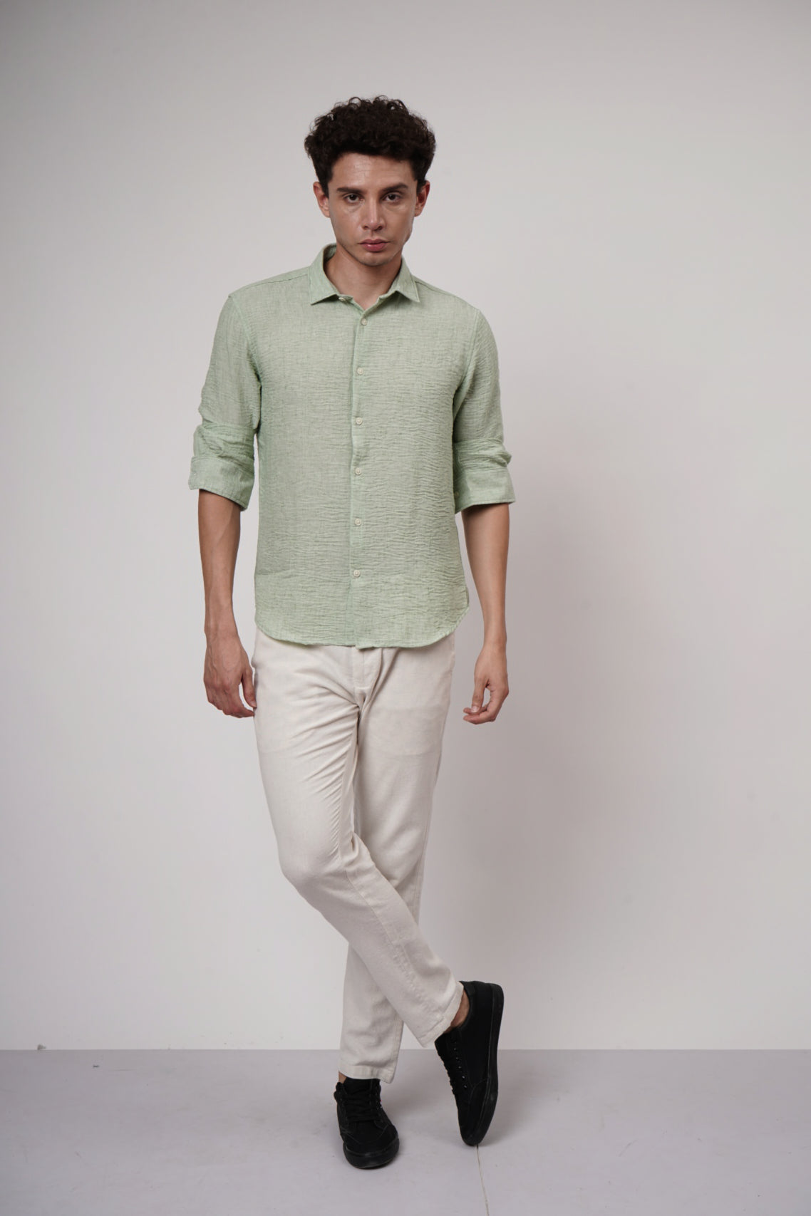 Crushed Linen Blen Shirt