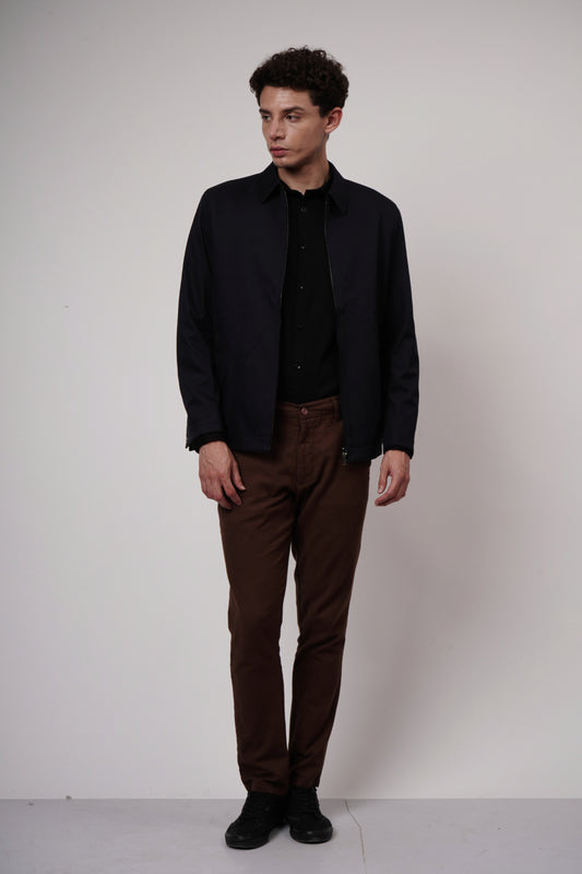 Classic Black Bomber Jacket