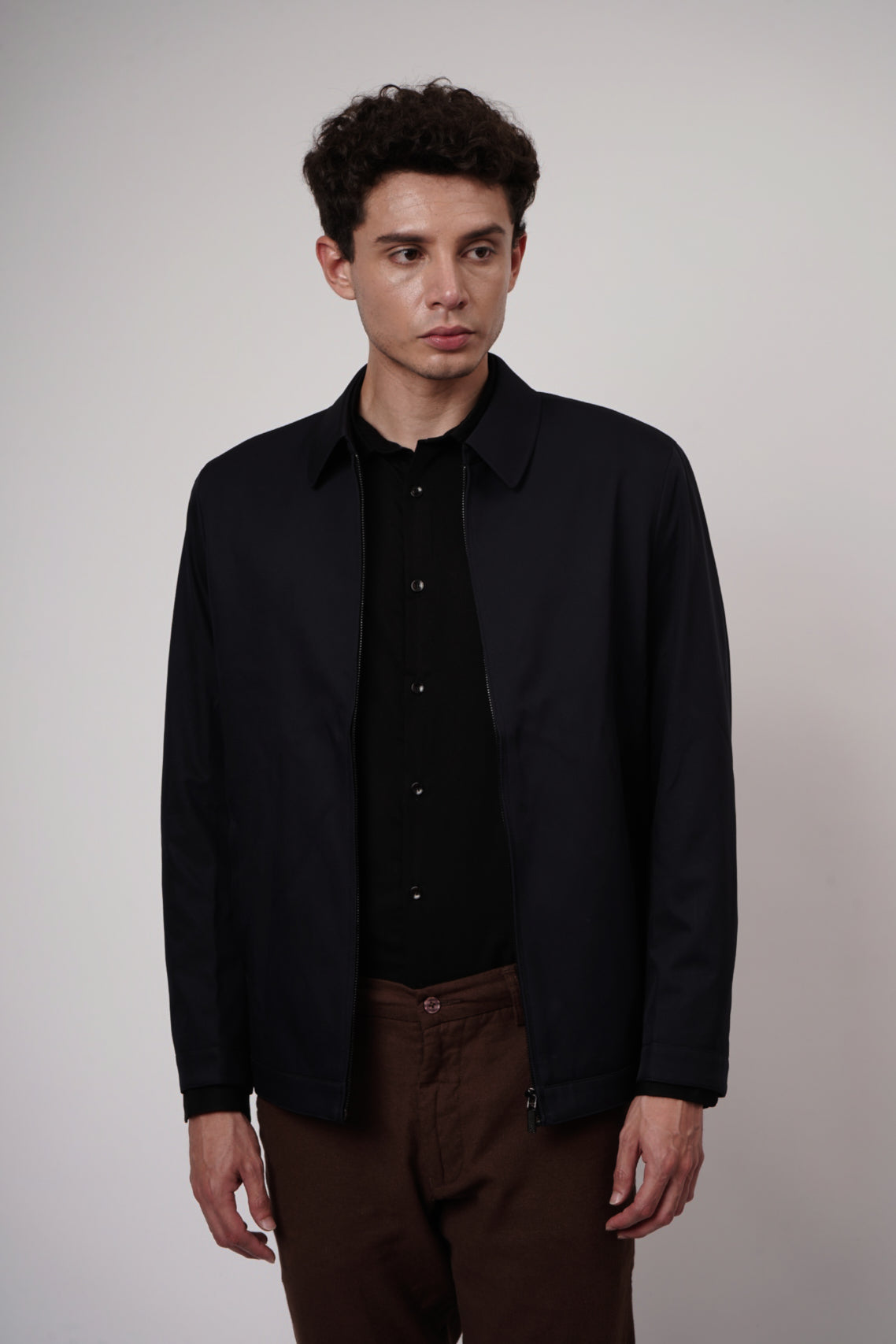 Classic Black Bomber Jacket