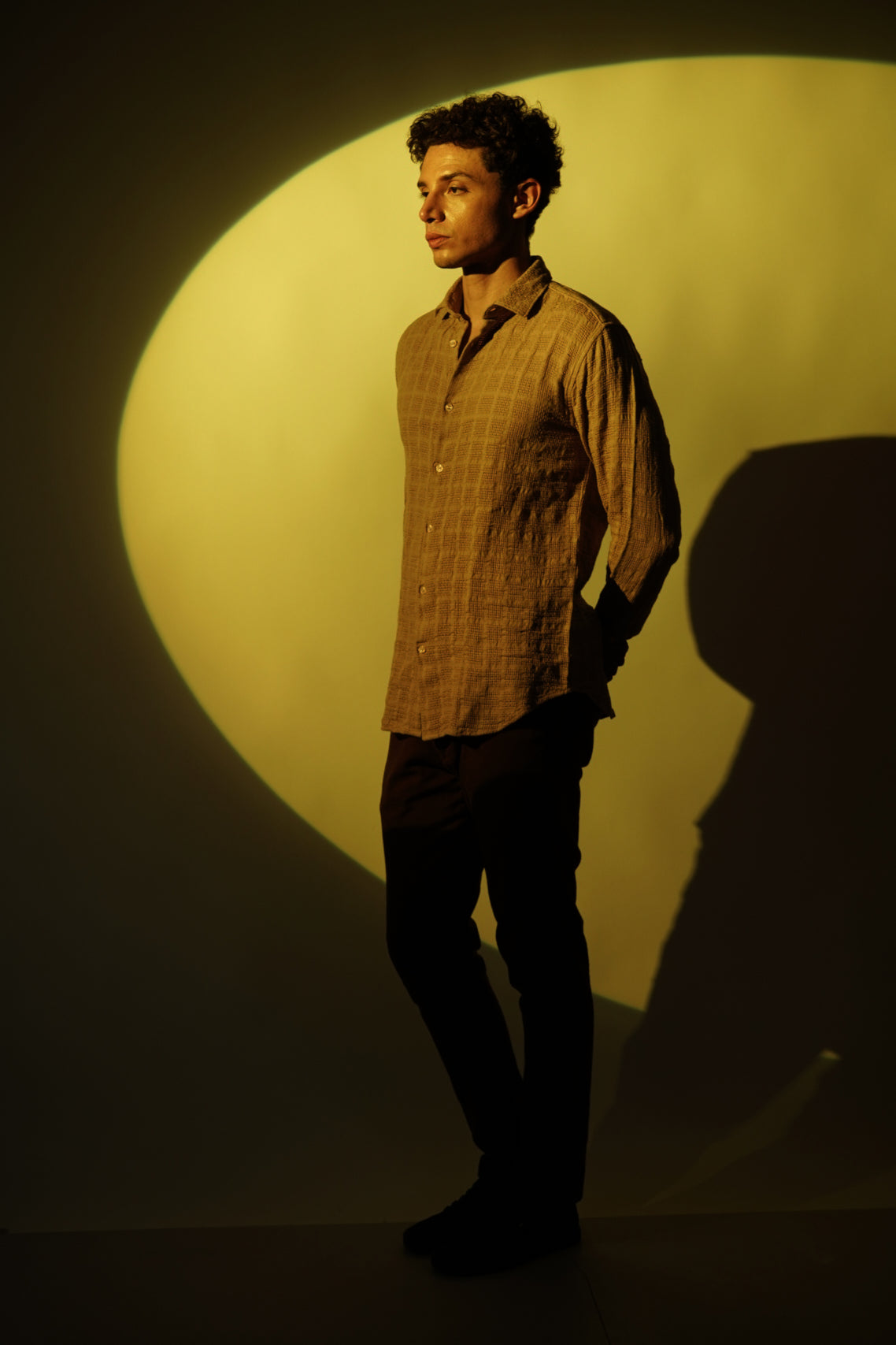 Mustard Yellow Textured Shirt