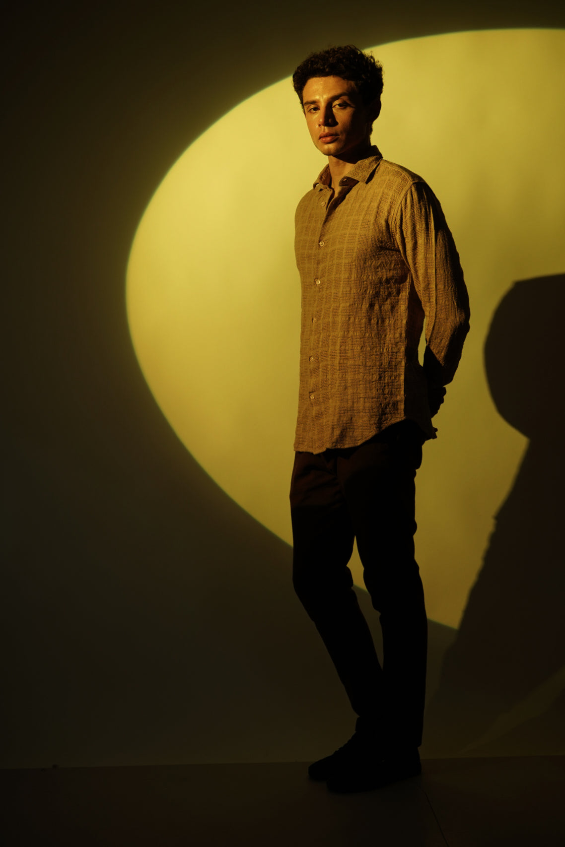 Mustard Yellow Textured Shirt