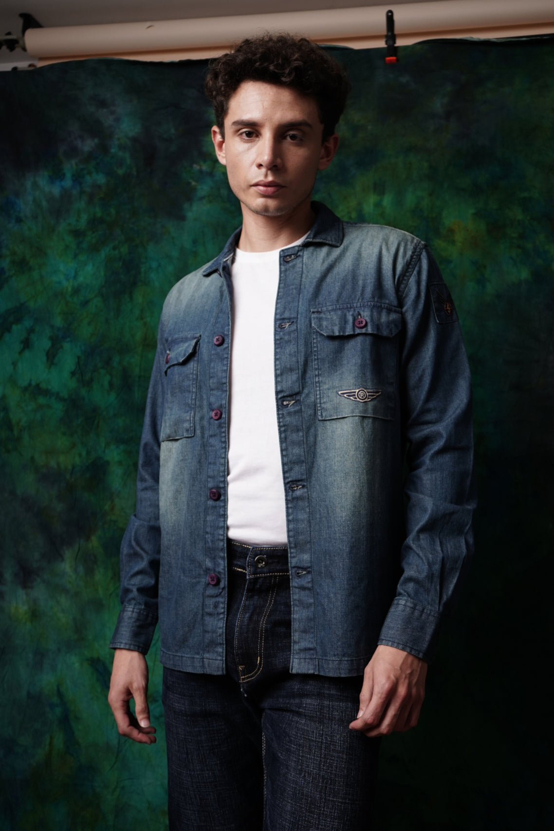 Blue Denim Utility Jacket